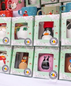 Globuri de Crăciun colorate pentru brad, decorate manual, ornament festiv de sărbători