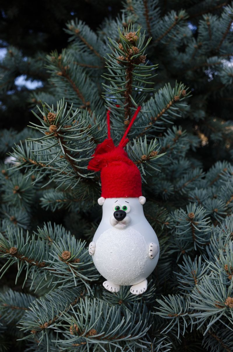 urs-glob-brad - Tracolla Handmade - martisoare, cutii postale personalizate, cani, bijuterii, globuri brad