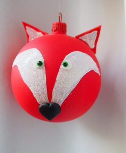 Glob Brad Vulpe, Handmade, din sticla 8 cm